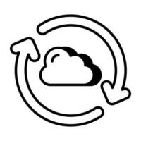 Unique design icon of cloud update vector