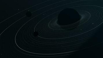 Dark Solar Orbit around the Sun Planet Background photo