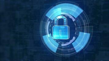 Lock Your Personal Data Digital Technology Futuristic Hud Equalizers Background photo