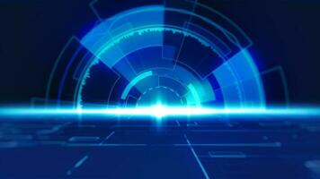 Abstract Tunnel Digital Technology Futuristic Hud Equalizers Background photo