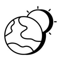 An icon design of global weather vector