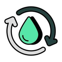 An editable design icon of water drops vector