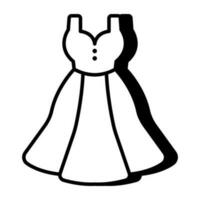 A ladies wear beautiful icon of frock vector