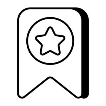 Bookmark icon, editable vector