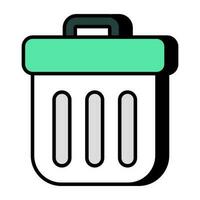 An icon design of dustbin vector