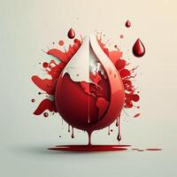 World Blood Donor Day creative background blood donation photo AI Generated