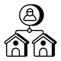 An icon design of estate agent vector