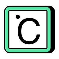 An icon design of celsius vector