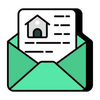 A unique design icon of property paper vector