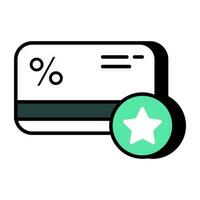 A unique design icon of loyalty card vector