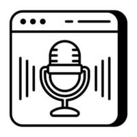 Perfect design icon of online voice recorder vector