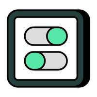 A unique design icon of toggle buttons vector