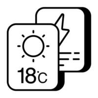 Trendy design icon of weather card vector