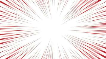 Red abstract background with rays and a speed oncoming lines background design for comic or other. Image with 16.9 aspect ratio. photo