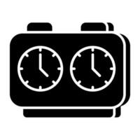 A solid design icon of time bomb vector