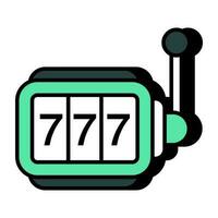 A flat design, icon of jackpot game vector