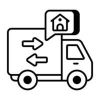 Modern design icon of moving home vector