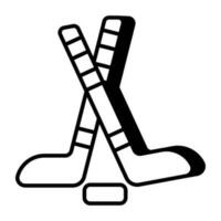 un lineal diseño icono de hielo hockey vector