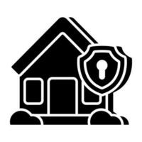 Editable design icon of home security vector