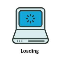 Loading  vector  Fill outline Icon Design illustration. Work in progress Symbol on White background EPS 10 File