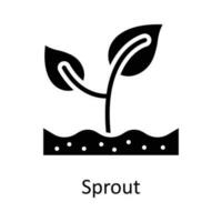 Sprout vector    Solid Icon Design illustration. Agriculture  Symbol on White background EPS 10 File