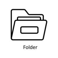 Folder  vector   outline Icon Design illustration. Work in progress Symbol on White background EPS 10 File