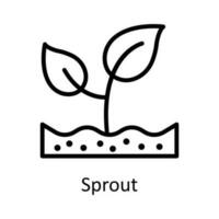 Sprout vector    outline Icon Design illustration. Agriculture  Symbol on White background EPS 10 File