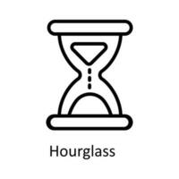 Hourglass  vector   outline Icon Design illustration. Work in progress Symbol on White background EPS 10 File