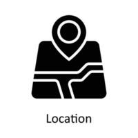 Location vector    solid Icon Design illustration. Location and Map Symbol on White background EPS 10 File