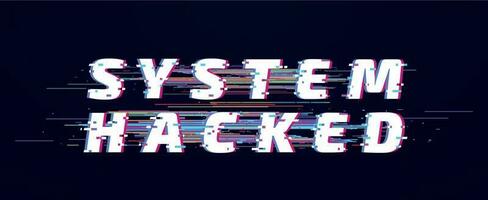 Glitch font. System hacked alphabet or digital text vector illustration background