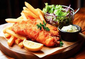 . Fish and chips. photo