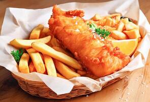 . Fish and chips. photo