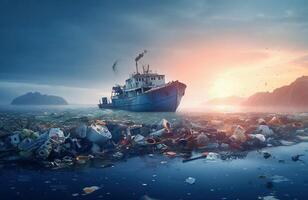 . Waste In The Ocean photo