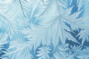 . Frost pattern on glass photo