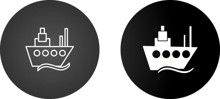 icono de vector de barco