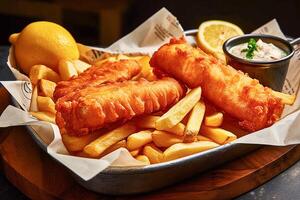 . Fish and chips. photo