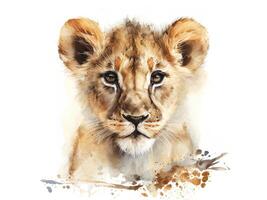 Lion baby. Generative AI photo