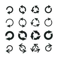 Circle arrow icon. Round arrows, circular pointing sign and circles button vector icons set