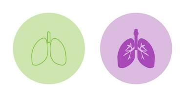 icono de vector de pulmones