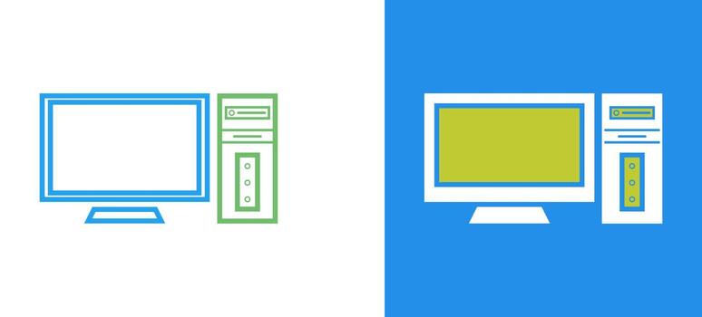 icono de vector de computadora