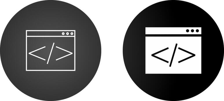 icono de vector de codificación html