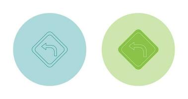 Left Turn Vector Icon