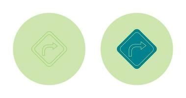 Right Turn Vector Icon