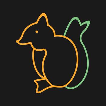 icono de vector de ardilla