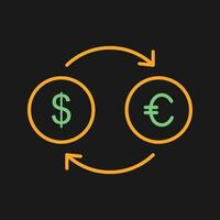 Dollar to Euro Vector Icon