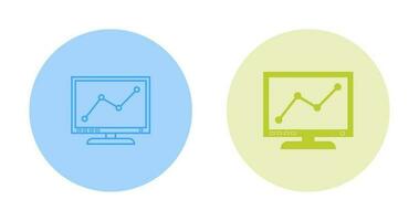 Graph line Screen Vector Icon