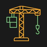 Crane Lifting Vector Icon