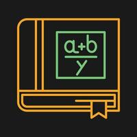 icono de vector de libro de álgebra