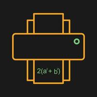 Print Math Sheet Vector Icon