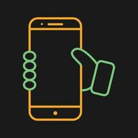 Holding Smartphone Vector Icon